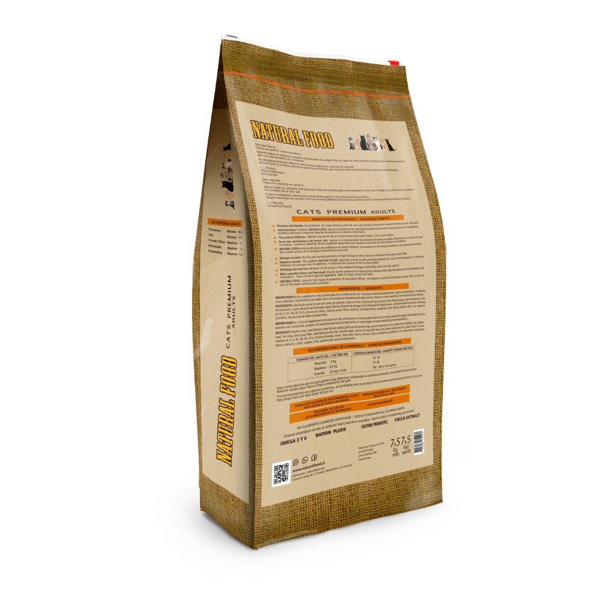 Natural Food Gato Adulto - Mascota Express